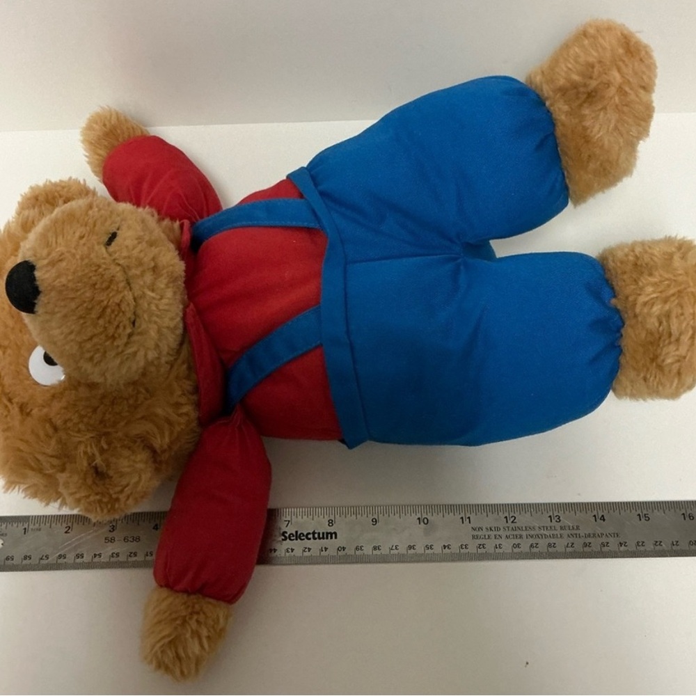 BERENSTAIN BEARS- BROTHER BEAR with Red Shirt and Blue Overalls- Vintage - Picture 9 of 13